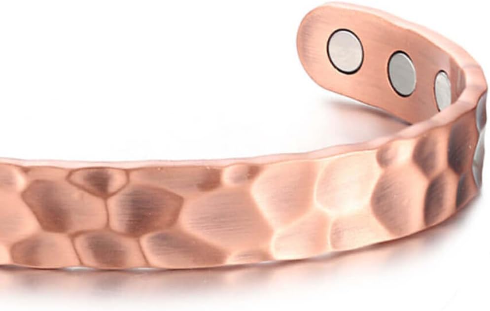 Earth Therapy Minimalist Design Magnetic Field Cuff Bracelets for Men & Women - Ultra Strength - Adjustable