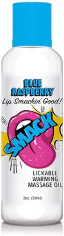 Smack, LICKABLE Massage Oil, Blue Raspberry 2OZ
