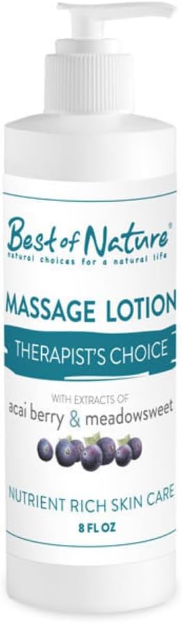 Therapist's Choice Massage Lotion, Professional Grade, Unscented, with Acai Berry and Arnica (8 fl oz)