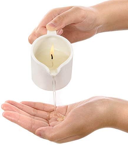 MELONY Soy Massage Oil Candle | Coconut | Low Temp | 2.82 OZ / 80G | Perfect Intensive Skin Treatment Candle | Nourishing with Almond Oil, Shea Butter & Cocoa Butter | Massage & Moisturise
