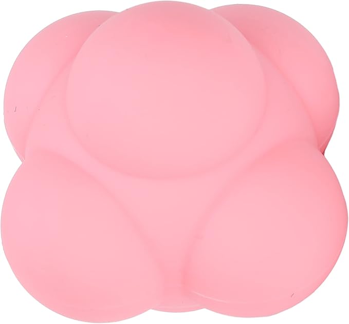 Silicone Bounce Reaction Ball HighDensity Portable HandEye Coordination Speed Reflex Training Ball for Athletes Kids Adults Sports Enthusiasts 7cm (Strawberry Color)