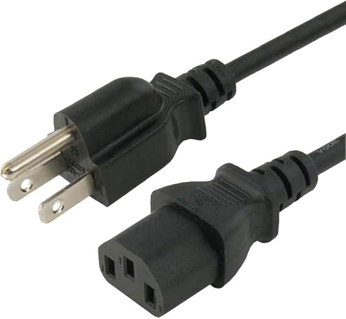 3-Prong 110 V- 240 V AC Power Cord Charging Cable Compatible with AXV FR88 Vibration Plate Exercise Machine Whole Body Workout Vibrate Fitness Platform Lymphatic Drainage Machine Power Supply