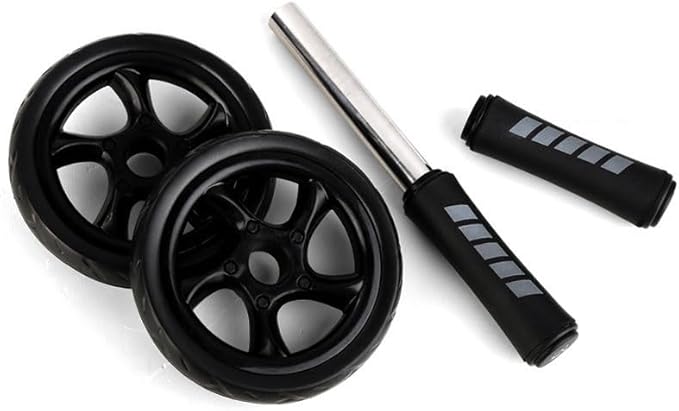 Ab Roller Wheel 2 Types Ab Roller No Noise Ab Wheel, Easy to Assemble, Abs Workout Equipment for Abdominal & Core Strength Training, Home Gym Exercise Wheels for Men & Women