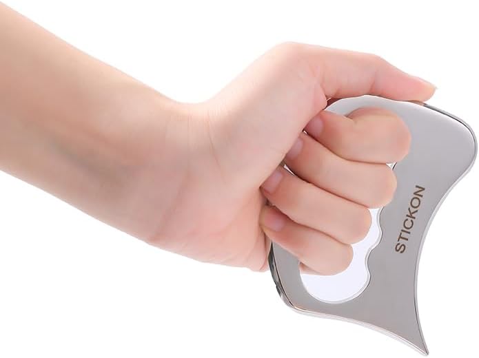 STICKON Stainless Steel Gua Sha Scraping Massage Tool IASTM Tools Great Soft Tissue Mobilization Tool (STICKON-08)