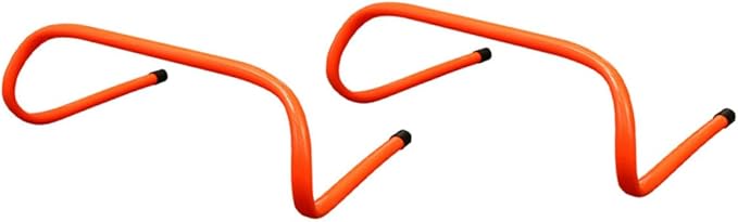 SECFOU 2pcs Plastic Wear-Resistant Speed Hurdles 15cm Agility Training Equipment for Youth Soccer Track Running Drill