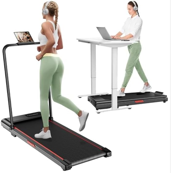 Walking Pad, Incline Walking Pad Treadmill, Under Desk Treadmills 265 Lbs Capacity, 2.5HP Low Noise Portable Running Machine for Home and Office, with LED Display, Remote Control