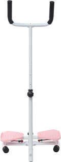 Waist Twister Board, Home-Gym Core Trainer with Handrail & Pull Cords, Noiseless 360° Ab-Twister Platform for Belly-Fat Burn, Strength & Balance Workouts, 330 Lbs Capacity