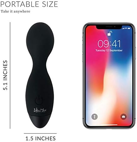 Mini Personal Massage Device - Compact - Lightweight - Small & Quiet - USB Rechargeable - for Muscle Tension Relief in Neck, Back, Shoulders, Legs and Feet (Black)