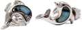 Magnetic Therapy Earrings Dolphin with abalony