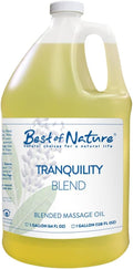 Best of Nature Tranquility Aromatherapy Massage & Body Oil - Soothing Blend with Lavender, Sage, Rosewood & Palmarosa, Ideal for Relaxing Massage or Daily Moisturizing - 1 Gallon (128 fl oz)