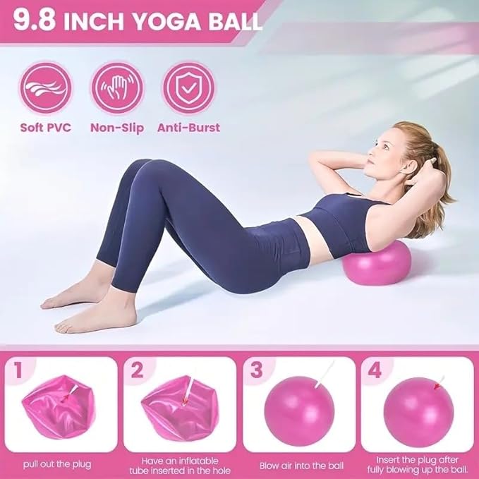 Pilates Essentials Kit for Women, Better Me Pilates Kit, 5-Piece Better Me Pilates Essentials Kit for Women, Booty Bands for Working Out Glutes Yoga Ball, Sculpt and Strengthen for Womens