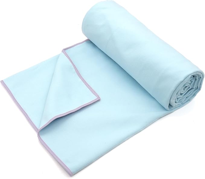 Eunzel Hot Yoga Towel Non-Slip Yoga Mat Towel Ultra-Absorbent Microfiber Towel for Hot Yoga, Pilates，Bikram and Workout 26.5"x 72"