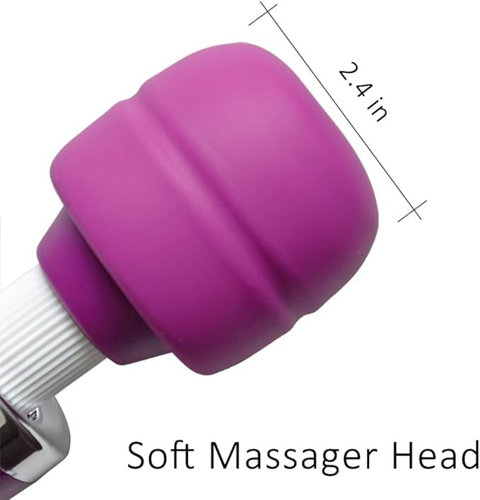 CHARMING 10 Speeds Wired Powerful Handheld Massager with Strong Vibrations, Personal Therapy Massager for Sports Recovery, Muscle Aches, Body Pain (Purple)