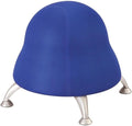 UrbanPro Low Profile Vinyl Upholstered Ball Chair, Blue, 17 in H x 22.5 in W, Powder Coated Legs, Anti-Burst Exercise Ball, Active Kids Seating, Promotes Posture and Balance, Durable Home or