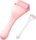 Tondiamo 2 Pcs Muscle Roller Gifts Stick Fascia Body Cellulite Face Muscle Massage Roller Manual Massage Tools for Relief Neck Arm Back Leg Body Deep Release(Pink,Silicone)