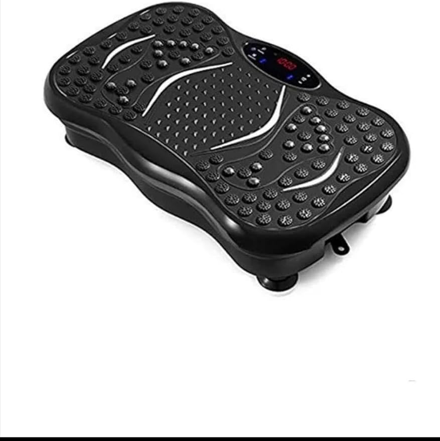 Vibration Plate Exercise Machine for Whole Body Workout, Vibrating Platform for Fast Weight Loss, Lymphatic Drainage & Pain Relief, Home Fitness Equipment with LED Touch Screen Pull Cord