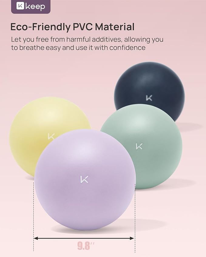 KEEP Exercise Ball Anti-Burst - Thickened Yoga Ball Pilates Ball for Physical Therapy, Fitness Ball for Workout, Core Strength and Physical Therapy