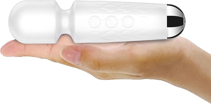 Back Small Bullet Massage for Women - Rechargeable Electric Body Mini Personal Massager - for Foot - Arm Muscle Relaxation (White)