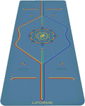 Liforme Printed Yoga Mat Collection - Free Yoga Bag Included - Patented Alignment System, Warrior-like Grip, Non-Slip, Eco-friendly, Sweat-resistant, Long, Wide and Thick for Comfort