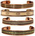 Copper Bracelet Magnetic Pure Copper Therapy Effective & Natural Relief Cuff for Women's & Men's