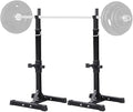 Yaheetech 45-71 Inch Adjustable Squat Rack and Bench Press Rack Portable Olympic Weight Stand Pair of Home Gym Squat Machine