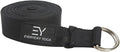 Everyday Yoga Strap with Metal D-Ring - Durable Stretching Strap for Yoga, Pilates, Flexibility & Physical Therapy (6ft, 8ft, 10ft)