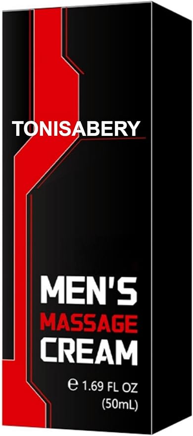 Enlarge Men's Massage Cream, 1.69 fl oz (50mL), Black and Red, Gel Natural Enlargement Formula, Male Enhancement Oil for Men, Body Oil-Gel for Private Part, Men's Re-Vitalize Enlargement Cream