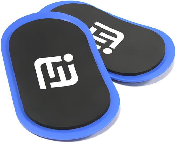 Blue Gliding Discs Core Sliders(Curved Arc) Smooth Use On Carpet Floor Exercise Sliders Equipment.Compact Core Gliders for Home Gym - Fitness Equipment & Full-Body Workout Accessories