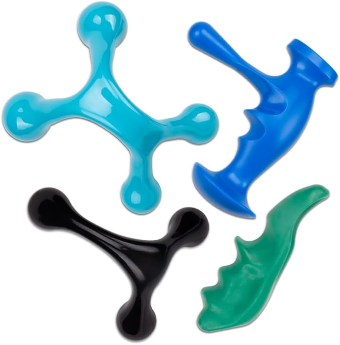 ZORZA 1Set Manual Thumb Shaped Massage Tools Featuring 3 and 4-Legged Massage Knobs for Trigger Point Pressure Massager and Deep Tissue Massage,Ideal for Stress Relief