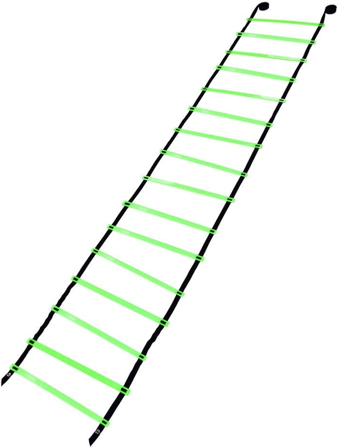 BAFOVY 16 Rung Agility Ladder, Adjustable Flat Plastic Rungs with Durable Nylon Straps, for Football Rugby Tennis Baseball Speed Training