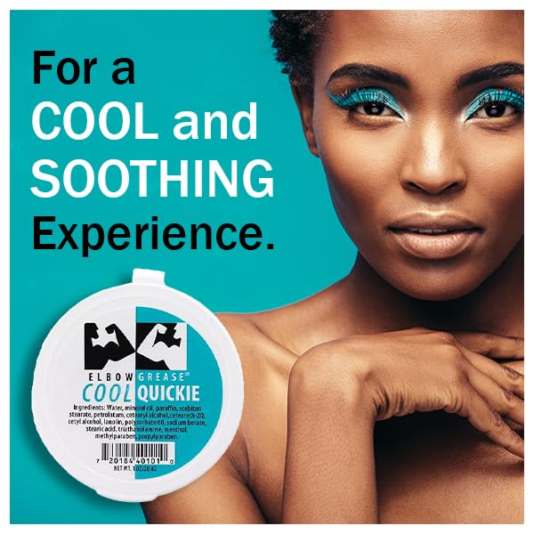 Elbow Grease Cool Quickie Massage Cream, Smoothing and Effective Massage Cream for Relaxation, Muscle Tension Relief, and Skin Nourishment – 1 oz (1 Pack)