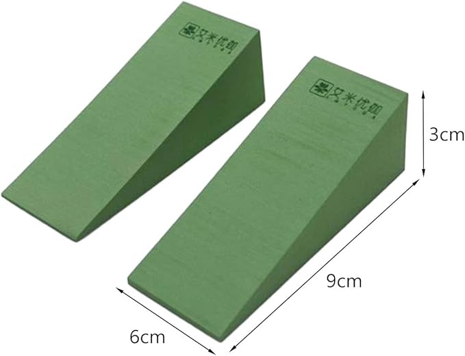 2 Pieces Yoga Foam Wedge Blocks, EVA Wedge Block for Heel Stretching, Back Support, Calf Stretcher Slant Board for Yoga Pilates Exercise