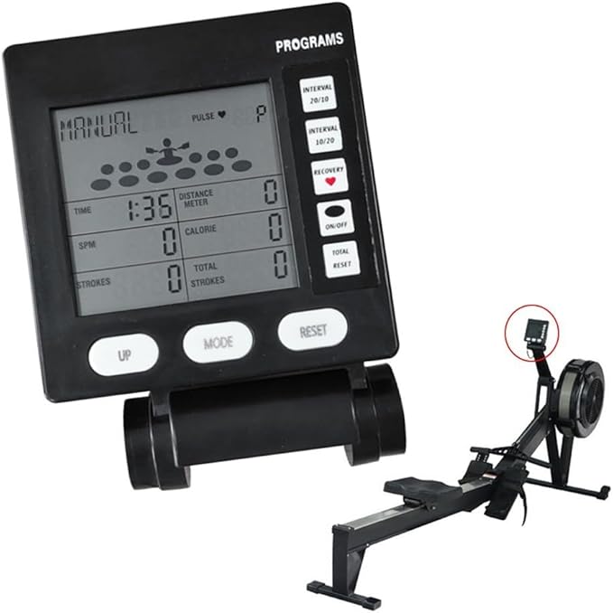Multifunctional Rowing Machine Counter Speedometer LCD Display Counter Monitor Rower Replacement Parts