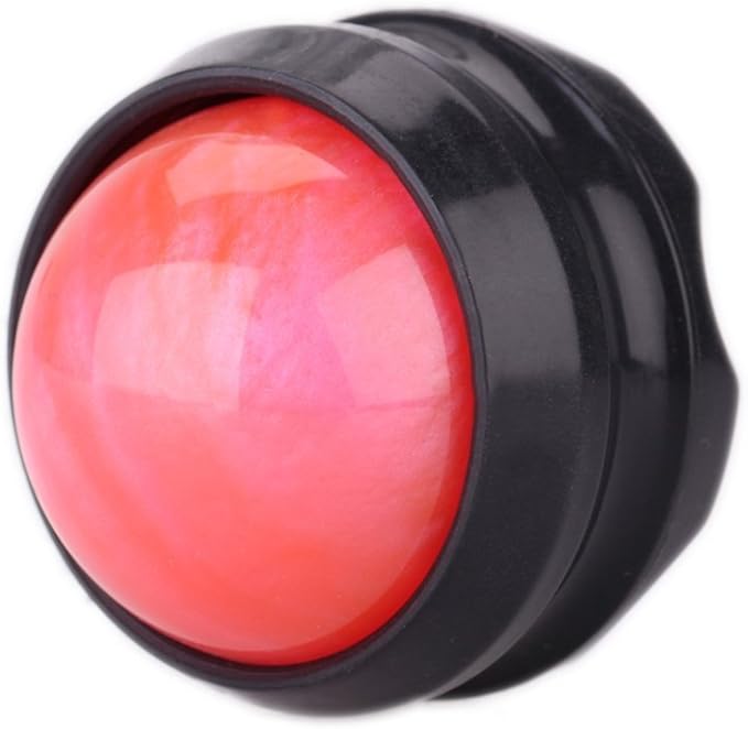 Manual Massage Ball Pain Relief Back Roller Massager Self Massage Therapy and Relax Full Body Tools for Sore Muscle Joint Pain Essential Oils or Lotion Relax (Pink)
