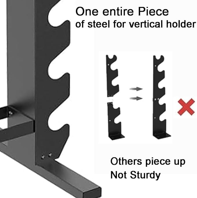 PROIRON Dumbbell Rack Stand for Home Gym, Upgraded Stable Weight Rack, 4-Tier Dumbbell Rack Stand Only Holder for Dumbbells, Free Weights, 450LB Capacity Heavy-Duty Compact Storage Organizer