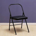 Iyengar Yoga Chair,Pilates Chair,Yoga Inversion Chair,Backless Yoga Chair Prop,Home Exercises Reinforced Design, Black-82cm×45cm