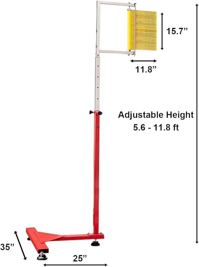 5.6-11.8 ft Jump Measurement Tester, Floor Standing Vertical Jump Height Exercise Device, Vertical Jump Measure Stick Pole Tool for Volleyball Slam Dunk Training Aid