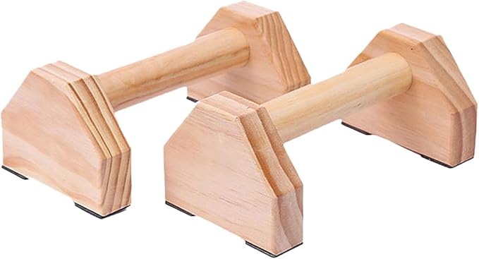 1pair Solid Wood Push-up Bracket Fitness Equipment for Calisthenics and Strength Training Push-up Stand for Home Workout Smooth Non-slip Design Easy to Carry
