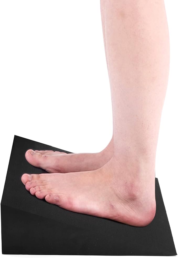 DEAYOU 2 Pack Yoga Foam Wedge, 13" EVA Foam Calf Stretch Slant Board for Lower Leg Strength Improve, Squat Wedge Incline Block for Workout, Exercise, Knee Pad, Back Support, Footrest Cushion (Black)
