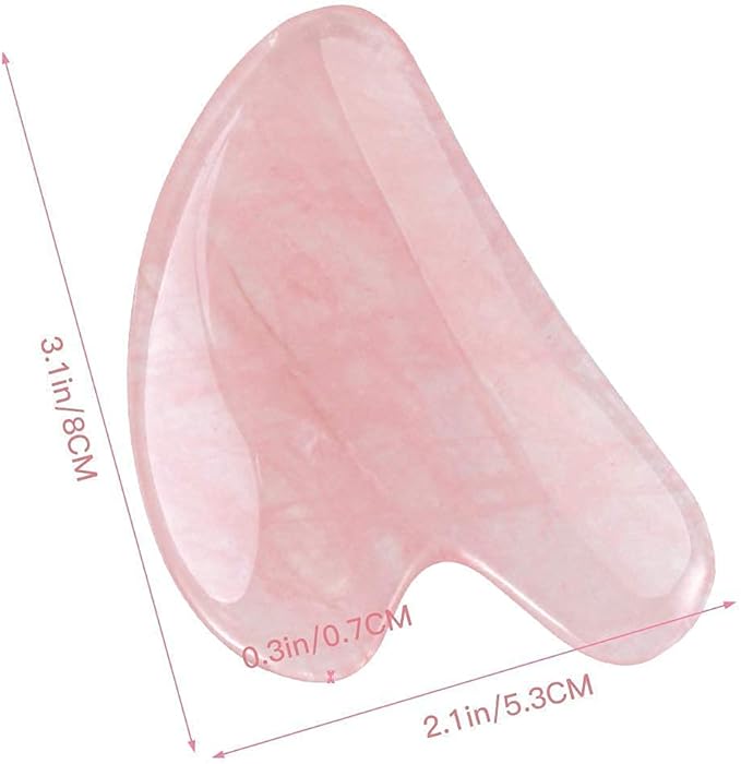Rosy Finch Gua Sha Massager Tool, Jade Stone Guasha Scraping Massage Tool Jade Roller Massager for Face, Eye Neck Body Muscle Relaxing