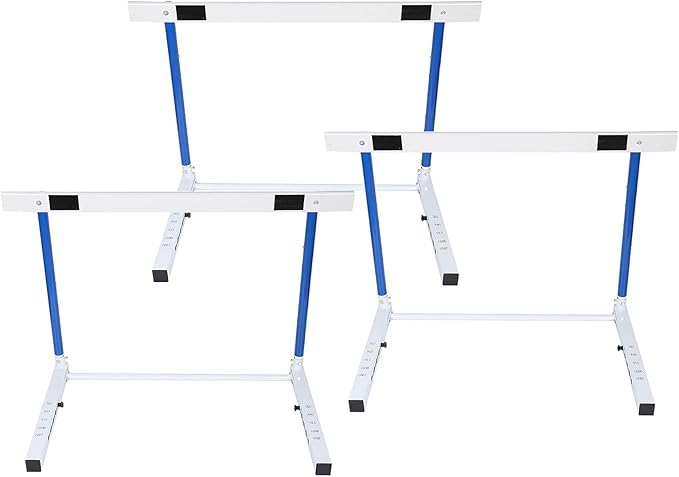Height Adjustable Track & Field Hurdles, Sport Speed Hurdles Training Equipment for All Ages, Obstacle Courses and Drills Jumping Bar (3Pcs 76)