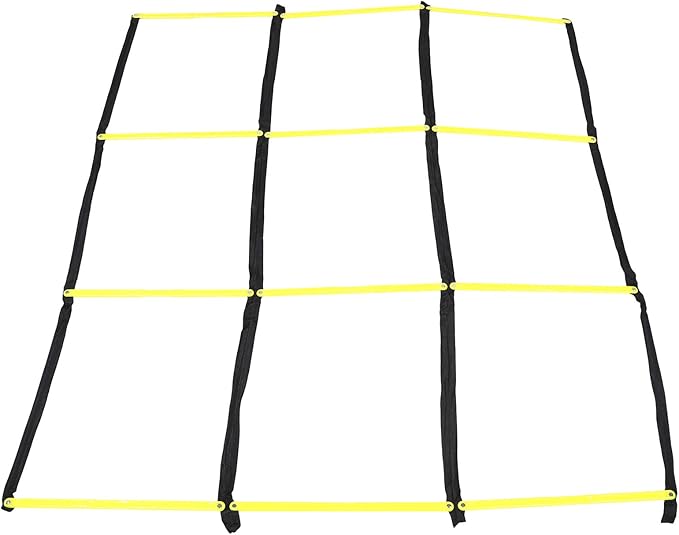 Foldable Nine-Square Football Agility Ladder with Soft Rungs, Athletic Speed Training Tool for Soccer Footwork Drills and Fitness Workouts