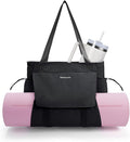 sportsnew Yoga Mat Bag Tote Yoga Gym Bags For Women Men with Waterproof Wet Pocket & Hook-and-loop, Quick Access Storage Yoga Mat Bag Carrier