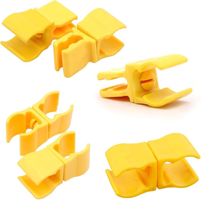6 Pack Agility Poles Clip Buckle Clamp Attachement Rotatable Connector Adapter for Soccer Agility Training Pole Sticks Obstacle Course Speed Rings Hurdles Football Exercise Equipment DIY