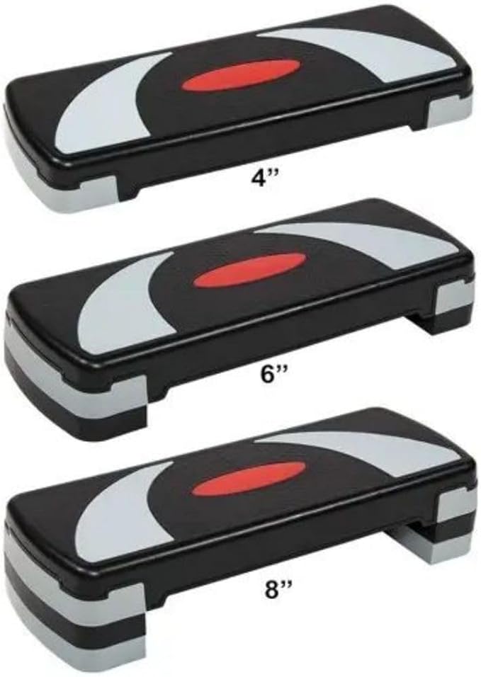 30" Aerobic Step Platform Stepper with Adjustable Height (4"-6"-8") & Anti-Slip Design