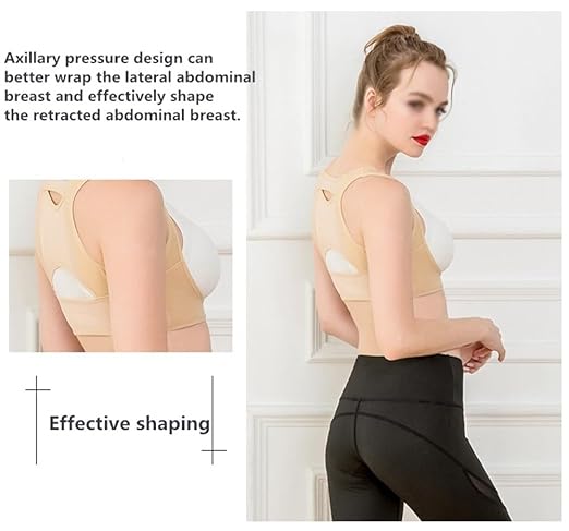 Adjustable Posture Corrector Shoulder Back Pain Reliever Spine Straightener Orthopedic Corset Brace Belt Straight Back Trainer Womens Hunchback Correction Belt (Color : Skin, Size : Large)