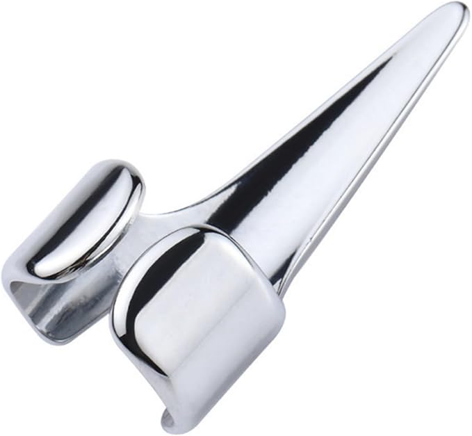 NUHUi 5Pcs Nail Covers Scratching Fondling Massage Grating Back Tickler Tools Women Men Tickle Touching Cosplay Stainless Steel Smooth Pets Nails Hair Parting Ring