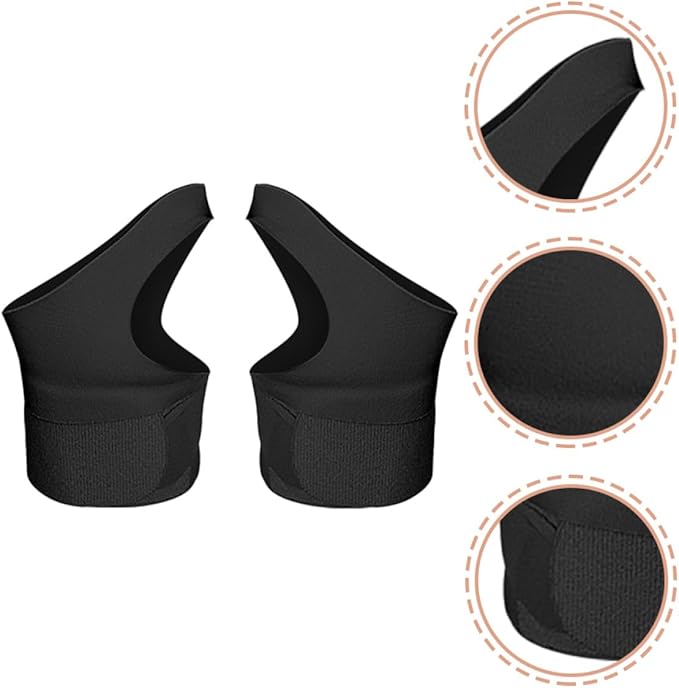 BESTonZON 2pcs Breathable Adjustable Wrist Protector and Thumb Support Brace, Ultra-Thin Sports Hand Brace for Workout and Fitness, Black Wrist Wrap for Joint Relief