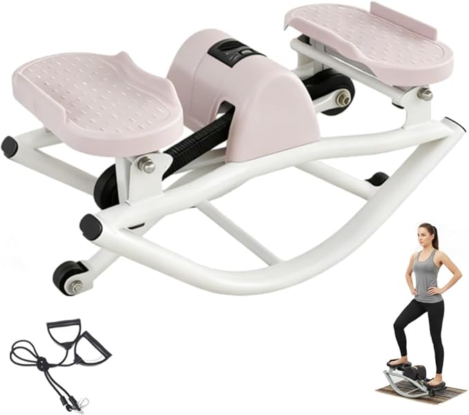 Rock Stepper, Lateral Rocking Fitness Stepper Home Workout Machine, Low-Impact Lateral Steppers for Knees and Joints, Portable Compact Side-to-Side Steppers for Legs, Glutes, Abs