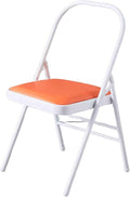 Yoga Chair，Thickened Folding Pilates Inverted,Rounded Corners,for Indoor and Outdoor Studios(Orange)